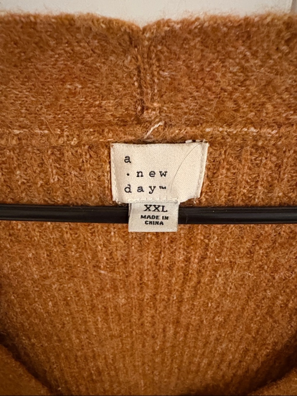 a new day Rust-Brown V-Neck Button-Front Women's Cardigan - Picture 2 of 5